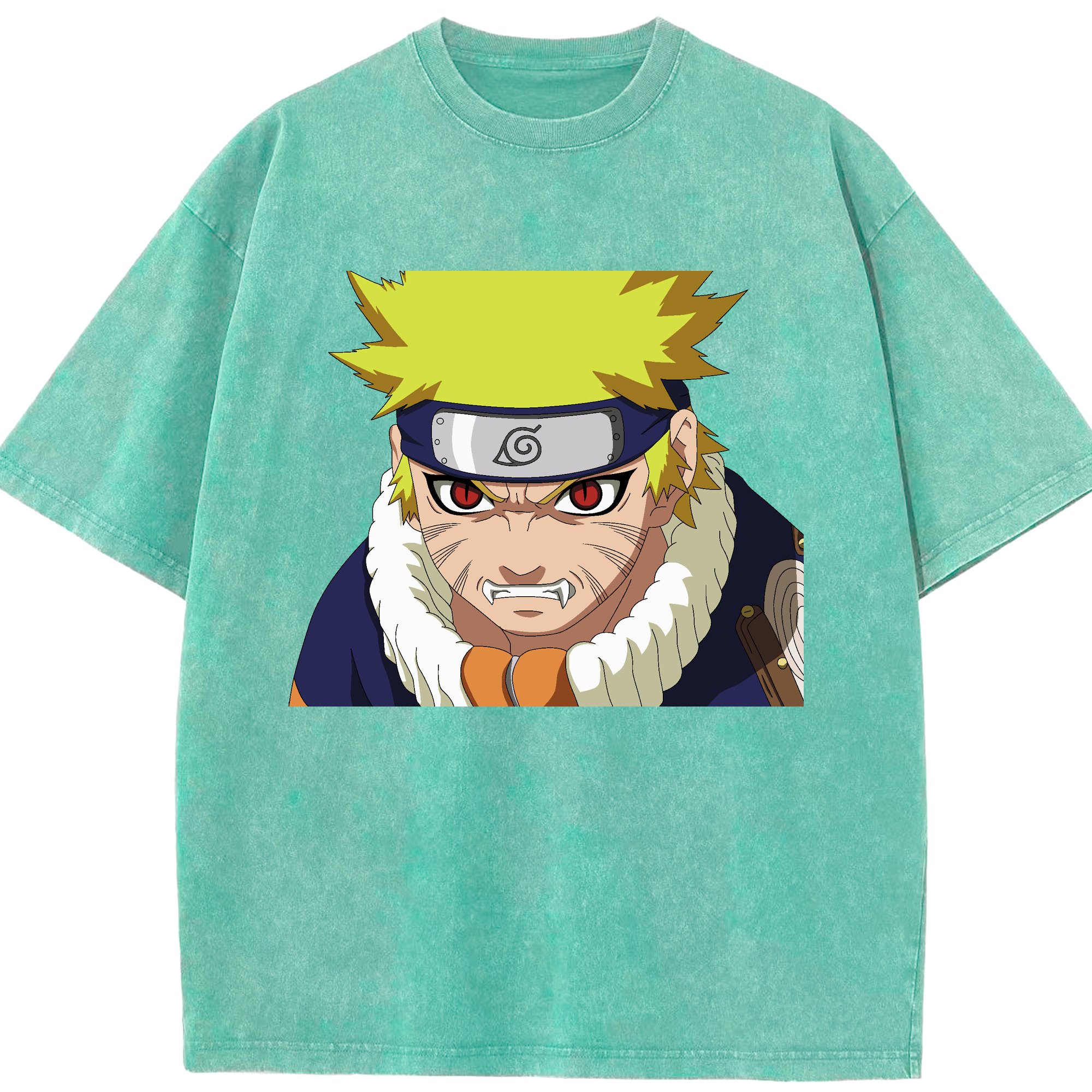 （画像用） NARUTO -ナルト- うずまき ナルト Uzumaki Naruto 綿100% ヴィンテージ風 半袖Tシャツ（フロントプリント）